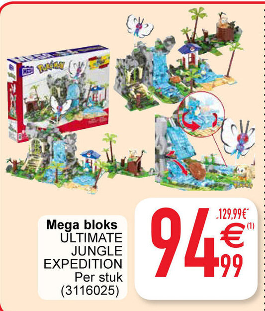 Mega bloks ultimate jungle expedition (3116025) promotie bij Cora