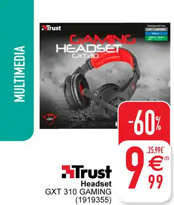 Trust headset GXT 310 gaming (1919355)