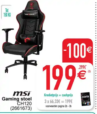Cora MSI gaming stoel CH120 (2661673) aanbieding