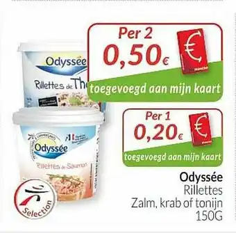 Intermarché Odysée Rillettes Zalm Krab Of Tonijn aanbieding