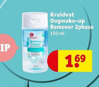 Kruidvat Kruidvat Oogmake-up Remover 2phase aanbieding