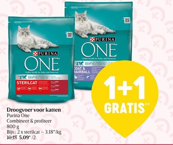 Delhaize Purina One Droogvoer voor Katten 800g aanbieding
