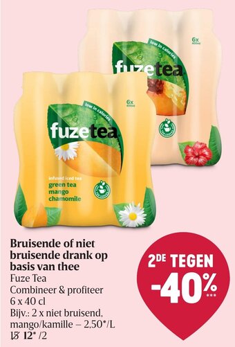 Fuze Tea Bruisende of Niet-Bruisende Drank op Basis van Thee