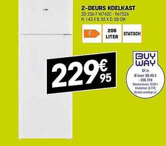 Electro Depot 2deurs koelkast aanbieding