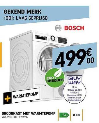 Electro Depot Droogkast met warmtepomp aanbieding