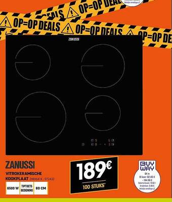 Zanussi vitrokeramische kookplaat
