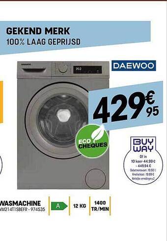 Electro Depot Daewoo wasmachine aanbieding