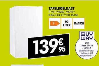 Electro Depot Tafelkoelkast aanbieding