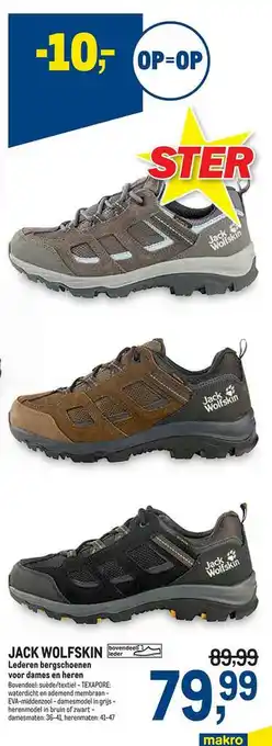 Makro Jack Wolfskin Lederen Bergschoenen Voor Dames En Heren aanbieding