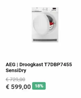 Krëfel AEG Droogkast T7DBP7455 SensiDry aanbieding
