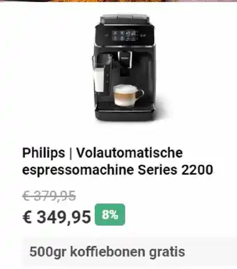 Krëfel Philips Volautomatische Espressomachine Series 2200 aanbieding