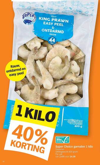 Albert Heijn Super choice garnalen aanbieding