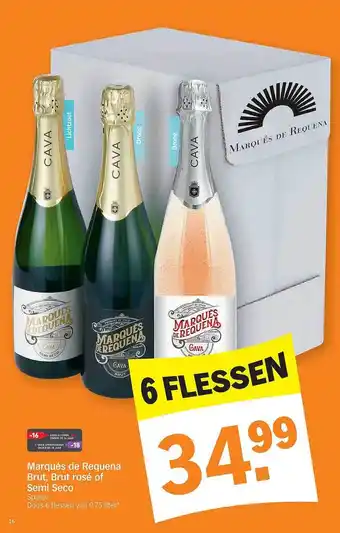 Albert Heijn Marqués de requena brut, brut rosé of semi seco aanbieding