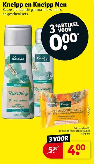 Kruidvat Kneipp en kneipp men aanbieding