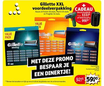 Kruidvat Gillette xxl aanbieding