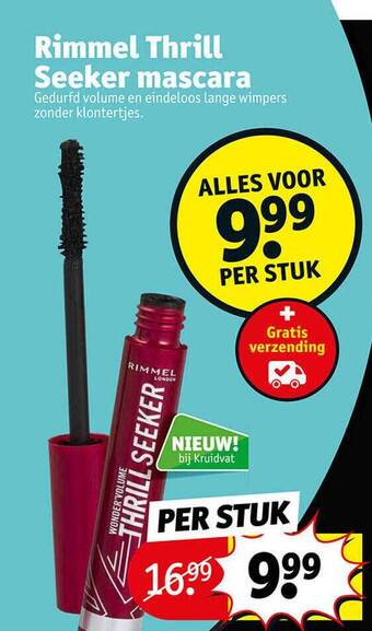 Kruidvat Rimmel thrill seeker mascara aanbieding