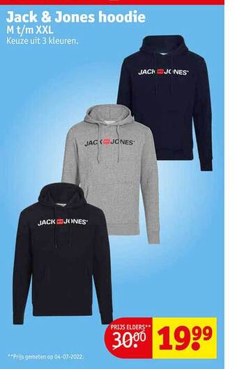 Kruidvat Jack & jones hoodie aanbieding