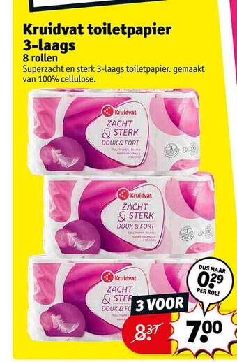 Kruidvat toiletpapier 3laags