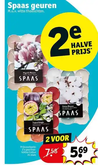 Kruidvat Spaas geuren aanbieding