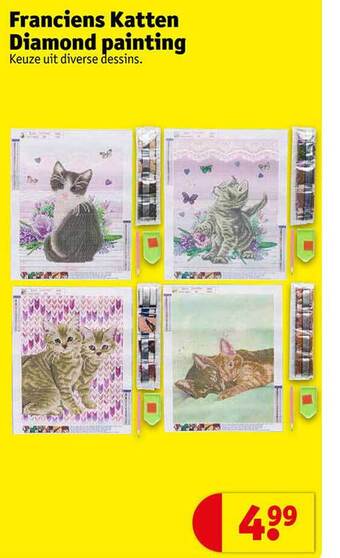 Kruidvat Franciens katten diamond painting aanbieding