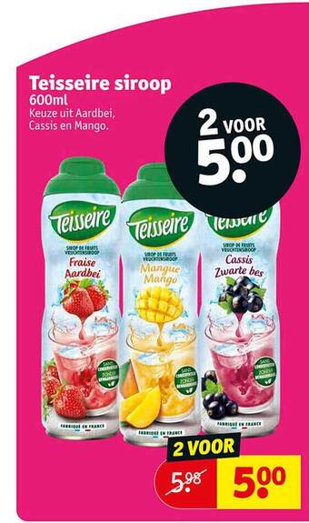 Kruidvat Teisseire siroop aanbieding