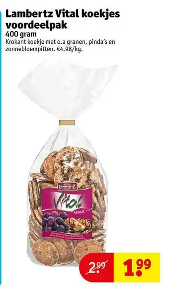 Kruidvat Lambertz vital koekjes voordeelpak aanbieding