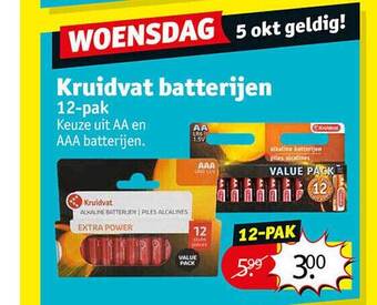 Kruidvat Kruidvat batterijen aanbieding