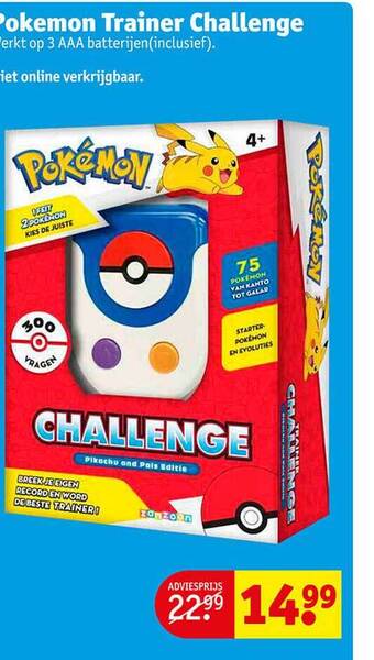 Kruidvat Pokemon trainer challenge aanbieding