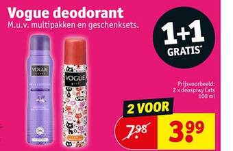 Kruidvat Vogue deodorant aanbieding