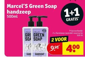 Kruidvat Marcel's green soap handzeep aanbieding