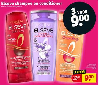 Kruidvat Elseve shampoo en conditioner aanbieding