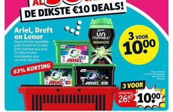 Kruidvat Ariel, dreft en lenor aanbieding
