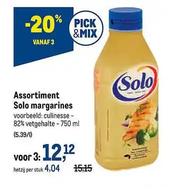 Makro Assortiment solo margarines aanbieding