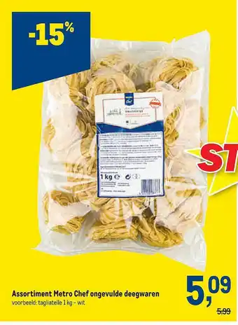 Makro Assortiment metro chef ongevulde deegwaren aanbieding
