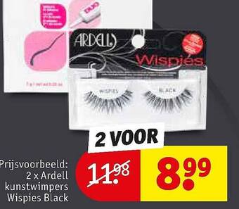 Kruidvat 2 X Ardell Kunstwimpers Wispies Black aanbieding