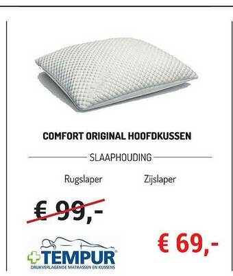 Comfort Original Hoofdkussen Tempur