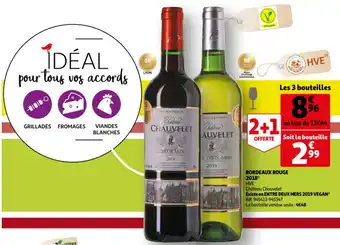 Auchan HVE Bordeaux Rouge 2018 Château Chauvelet aanbieding
