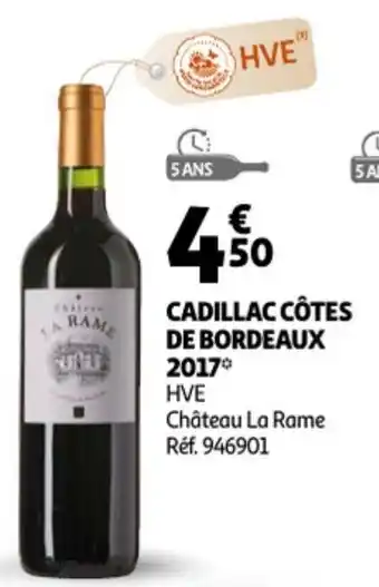 Auchan HVE Cadillac Côtes De Bordeaux 2017 Château La Rame aanbieding
