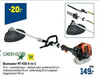 Makro Greenstar Bosmaaier Mt 430 4-in-1 aanbieding