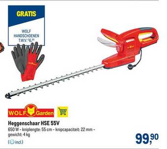 Makro Wolf Garden Heggenschaar Hse 55v aanbieding