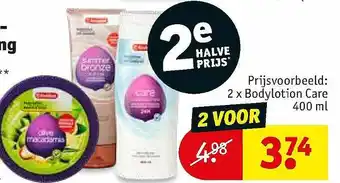 Kruidvat 2 X Bodylotion Care Kruidvat aanbieding