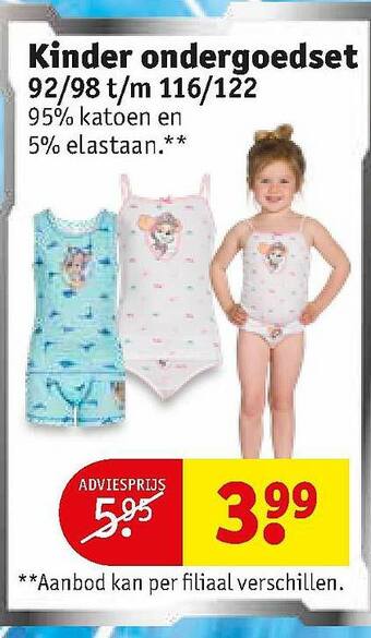 Kruidvat Kinder Ondergoedset aanbieding