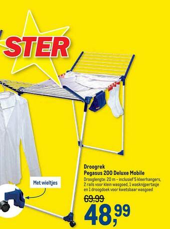 Makro Droogrek Pegasus 200 Deluxe Mobile aanbieding