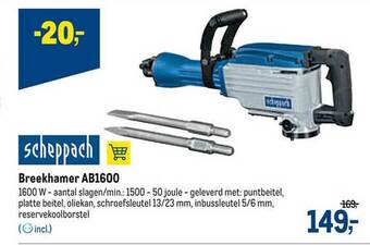 Makro Scheppach Breekhamer Ab1600 aanbieding