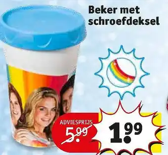 Kruidvat Beker Met Schroefdeksel aanbieding