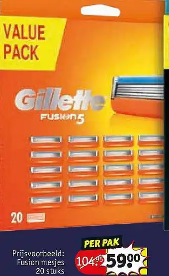 Kruidvat Gillette Fusion 5 Mesjes aanbieding