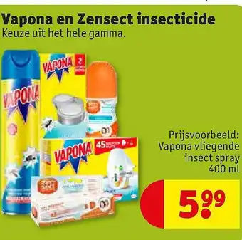 Kruidvat Vapona En Zensect Insecticide aanbieding