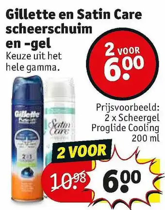 Kruidvat Gillette En Satin Care Scheerschuim En -gel aanbieding