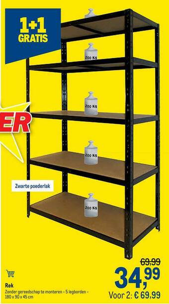 Makro Rek 180x90x45 Cm aanbieding