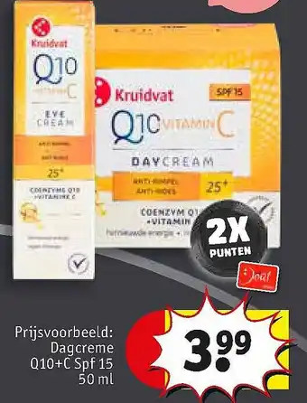 Kruidvat Dagcreme Q10+c Spf 15 50 Ml Kruidvat aanbieding